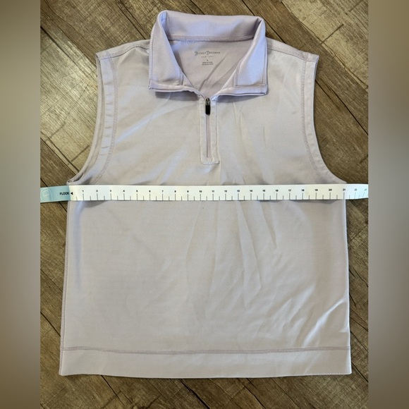 Hickey Freeman Men’s Large Vest Performance Fabric Purple Stripe 1/4 Zip - Picture 2 of 6